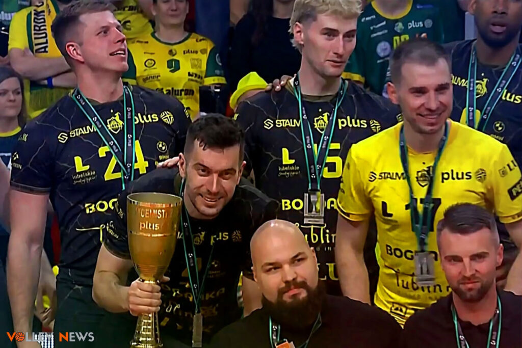Bogdanka LUK Lublin sezon 2025 2026 Wice Mistrz Polski Marcin Komenda z pucharem